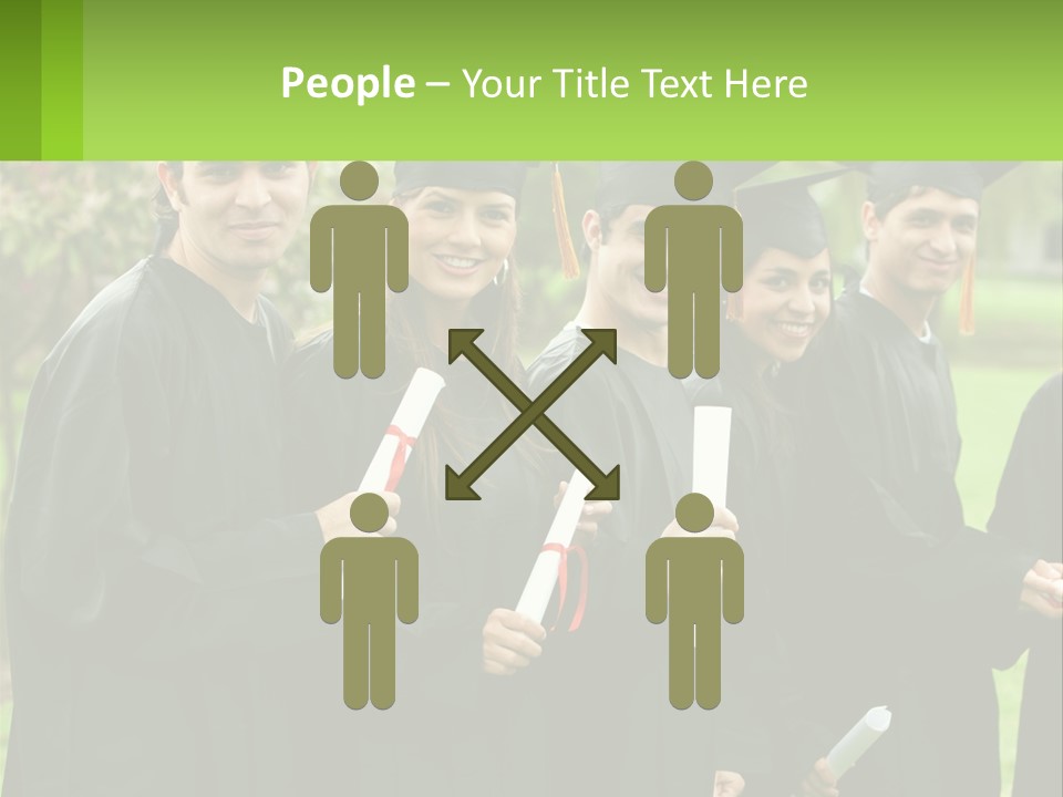 Group Grad Portrait PowerPoint Template