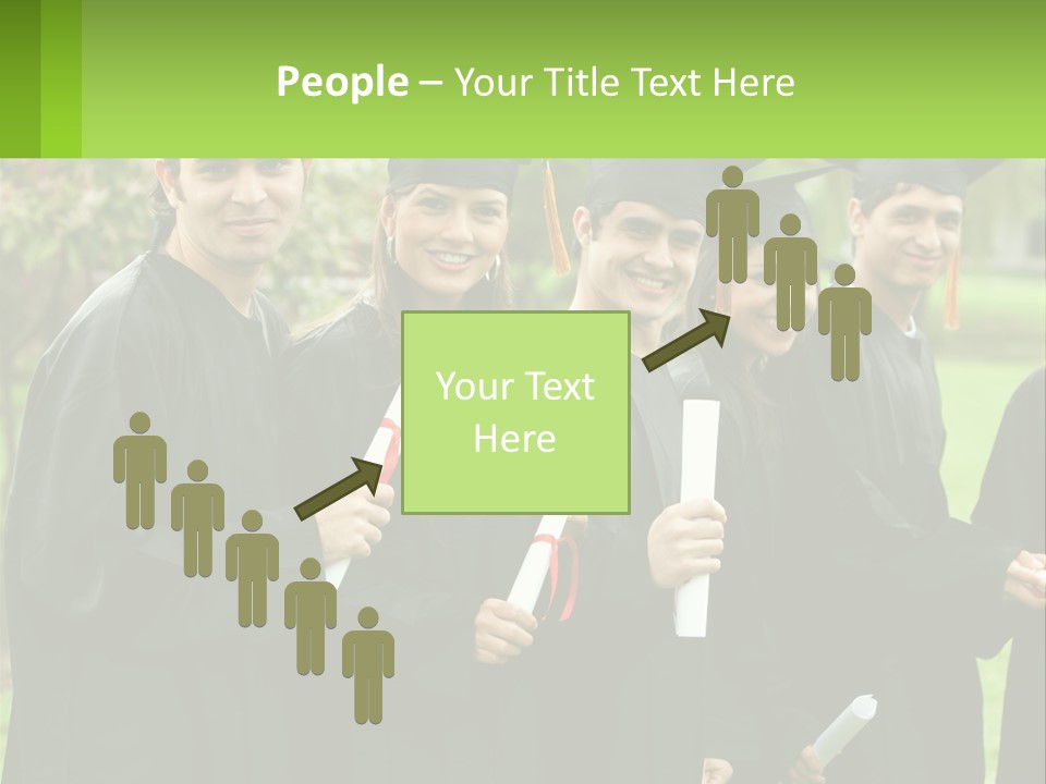 Group Grad Portrait PowerPoint Template