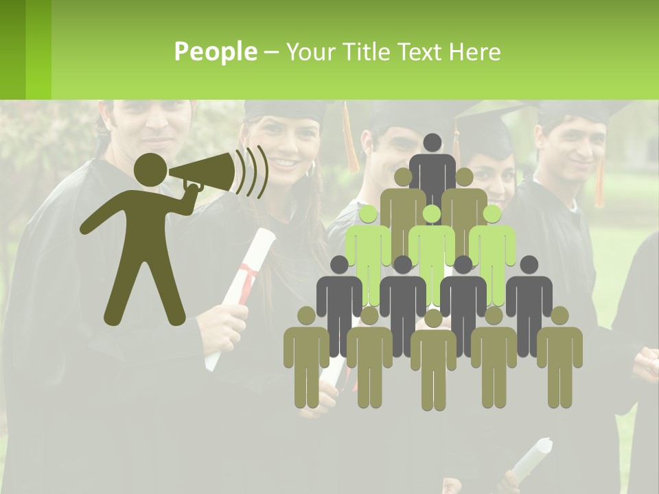Group Grad Portrait PowerPoint Template