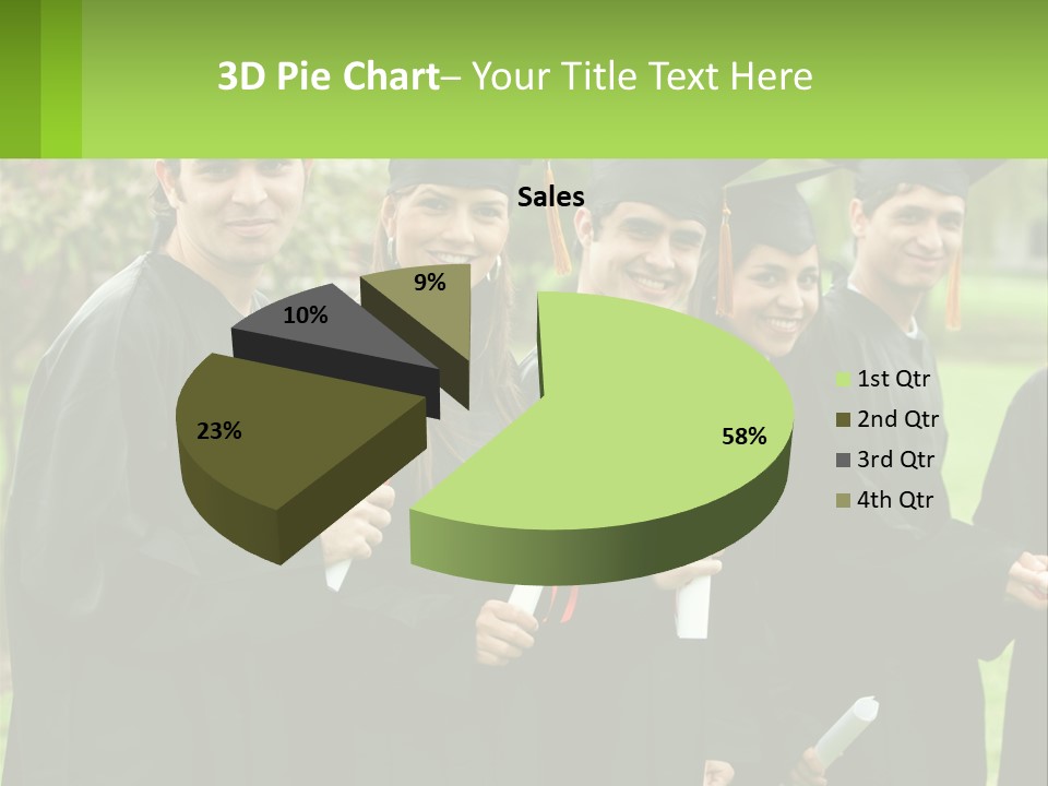 Group Grad Portrait PowerPoint Template