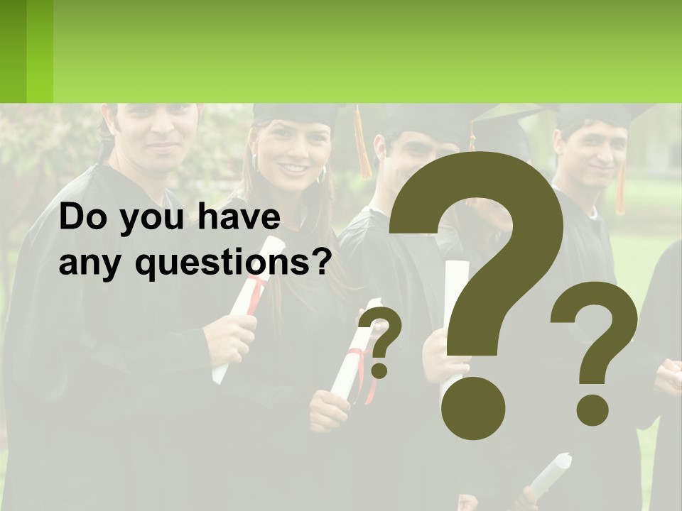 Group Grad Portrait PowerPoint Template