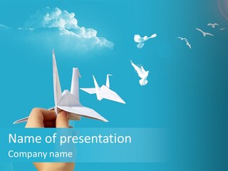 Origami Paper Birds PowerPoint Template