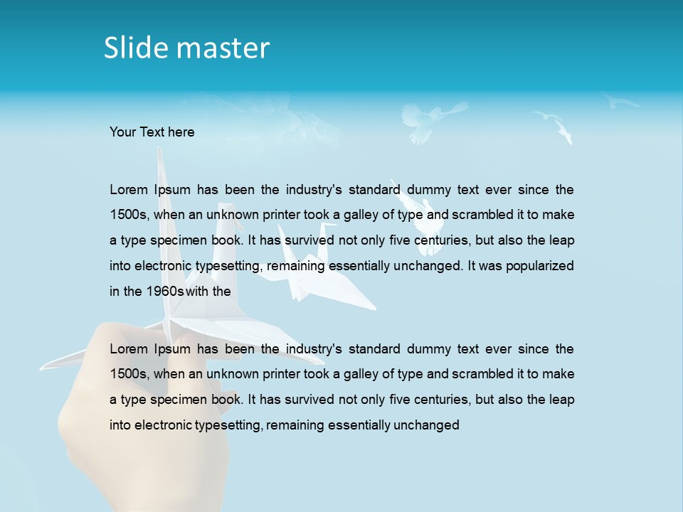 Origami Paper Birds PowerPoint Template