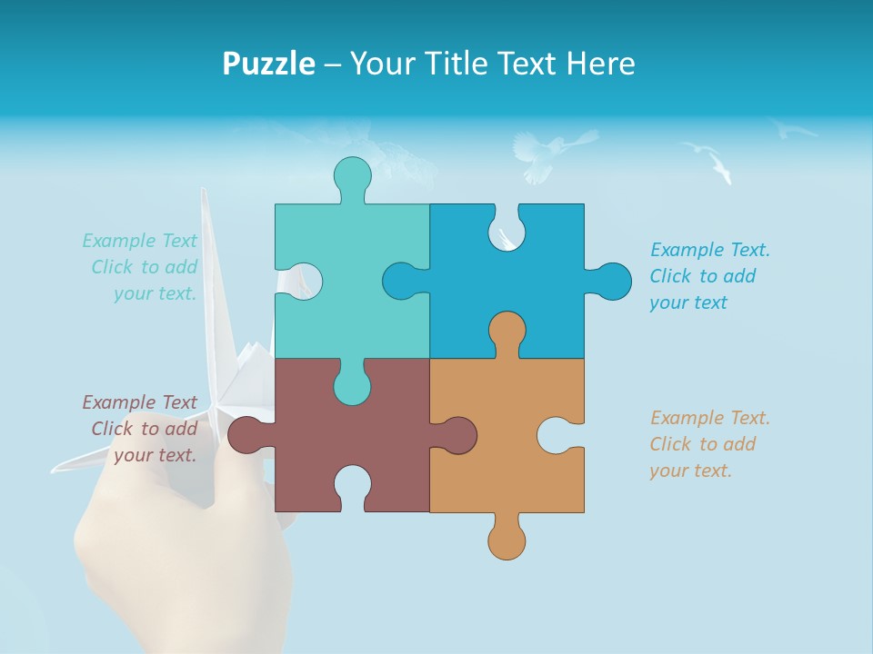 Origami Paper Birds PowerPoint Template