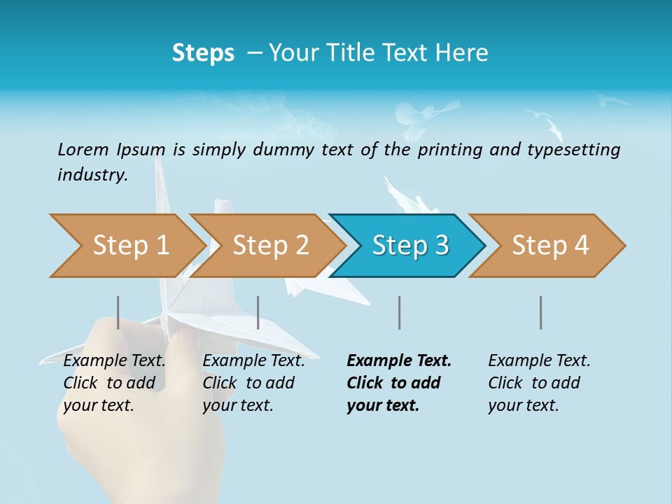 Origami Paper Birds PowerPoint Template