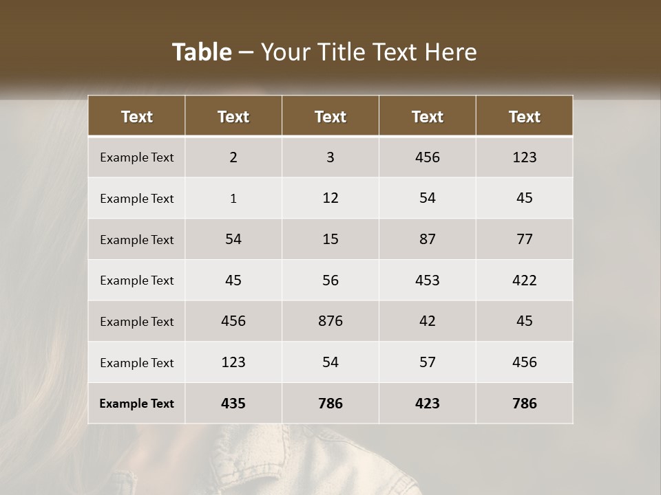 Face View Beautiful PowerPoint Template
