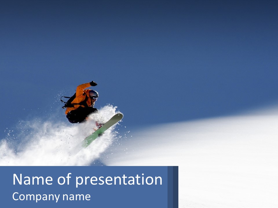 Snowboarder Top Air PowerPoint Template