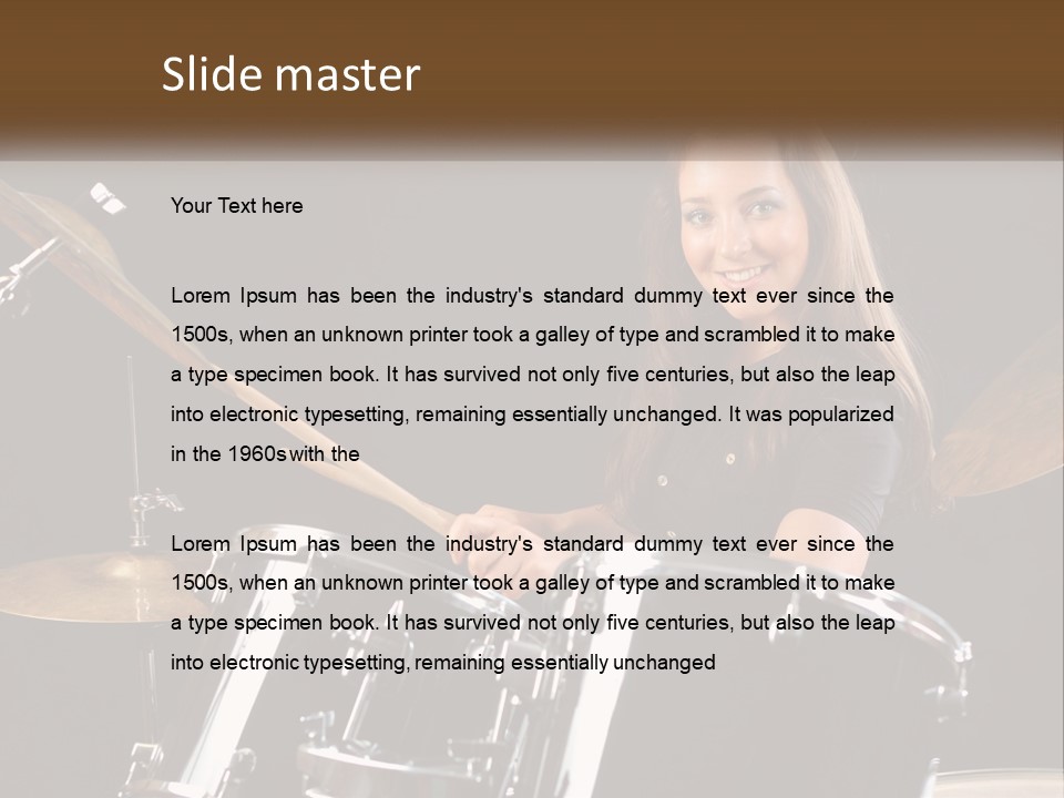 Rehearsal Cymbals Musician PowerPoint Template