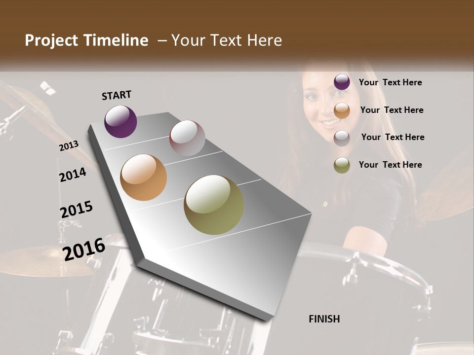 Rehearsal Cymbals Musician PowerPoint Template