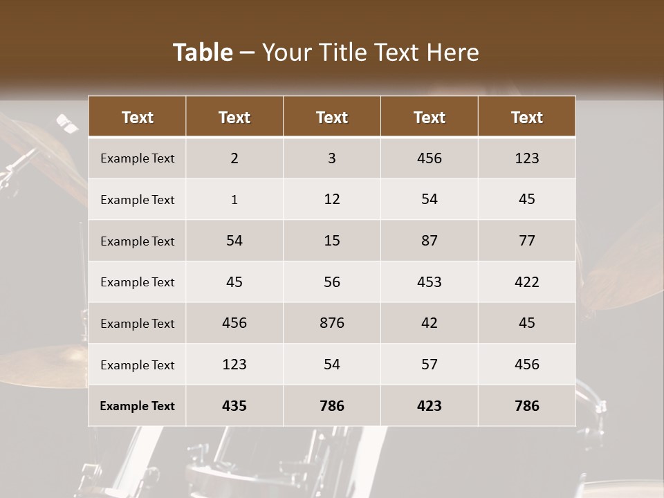 Rehearsal Cymbals Musician PowerPoint Template
