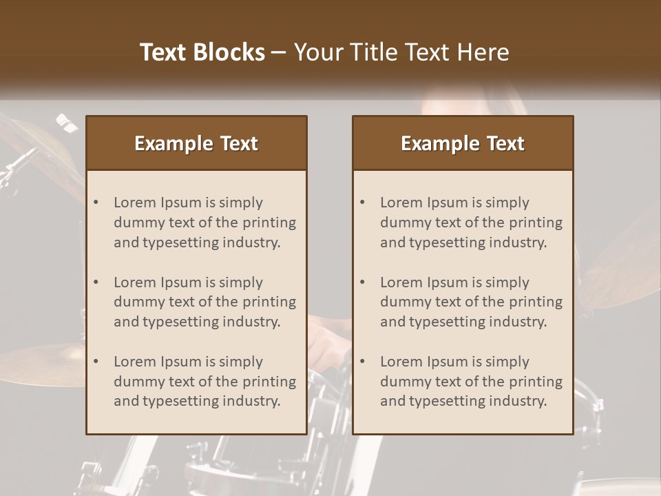 Rehearsal Cymbals Musician PowerPoint Template