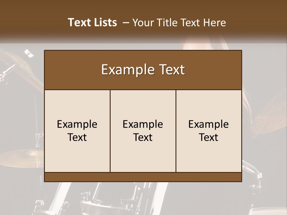 Rehearsal Cymbals Musician PowerPoint Template
