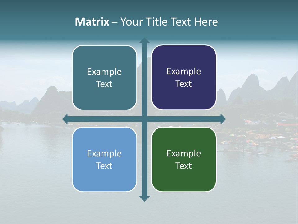 Karst Vacation Pinyin PowerPoint Template