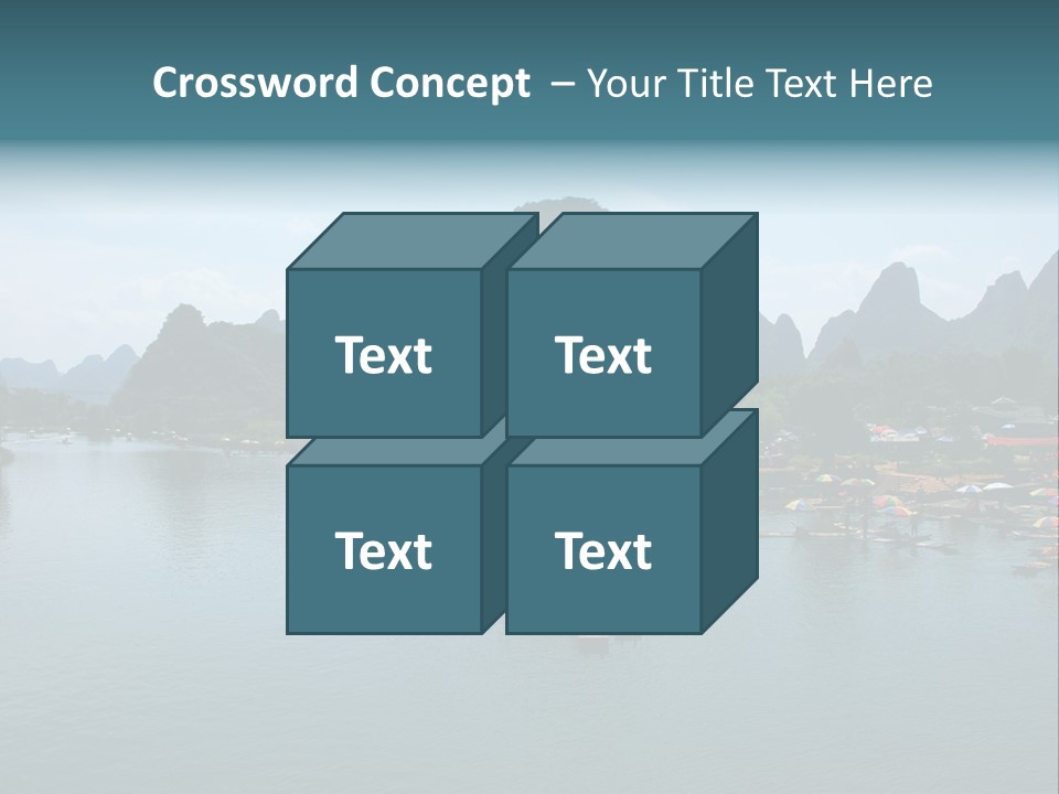 Karst Vacation Pinyin PowerPoint Template