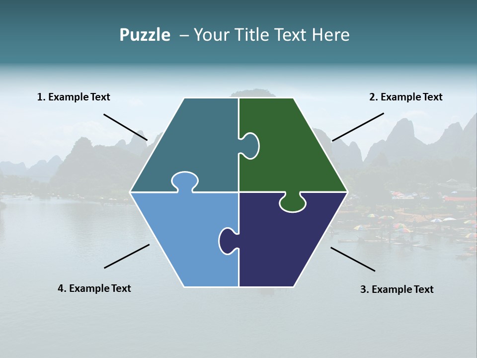 Karst Vacation Pinyin PowerPoint Template