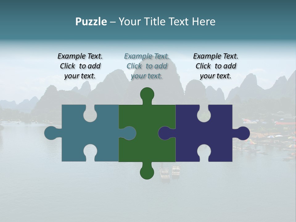 Karst Vacation Pinyin PowerPoint Template