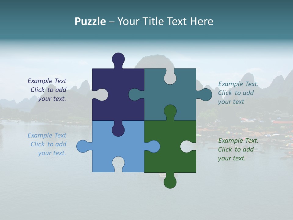 Karst Vacation Pinyin PowerPoint Template