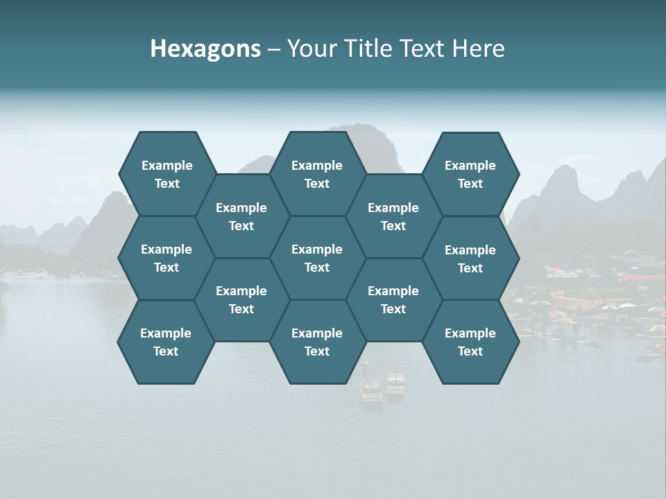 Karst Vacation Pinyin PowerPoint Template