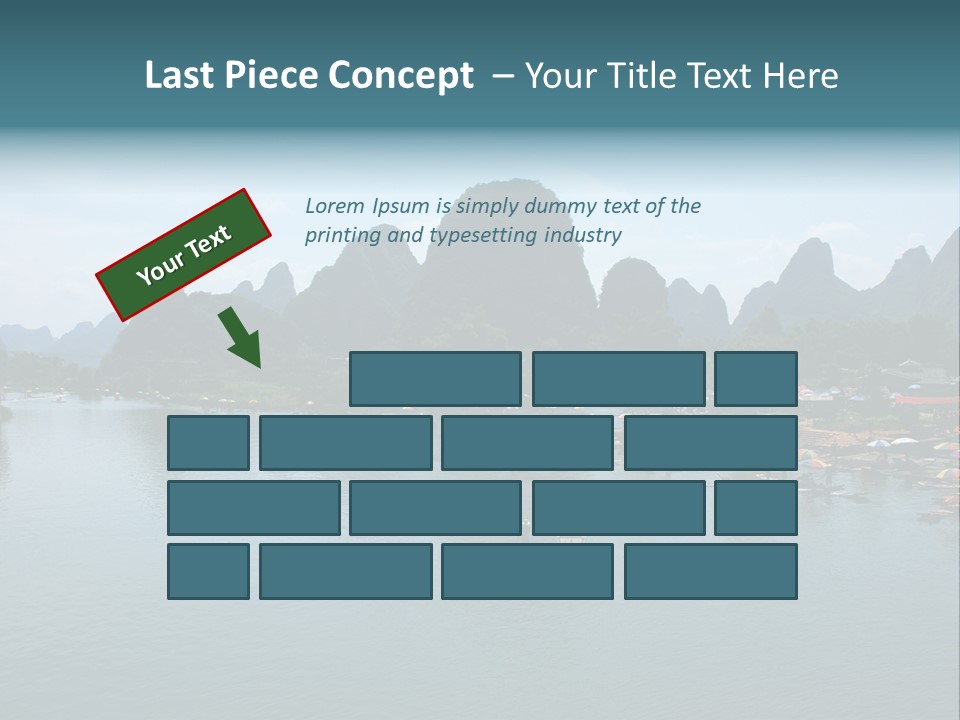 Karst Vacation Pinyin PowerPoint Template