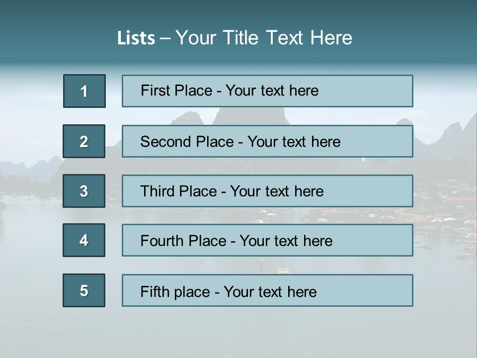 Karst Vacation Pinyin PowerPoint Template
