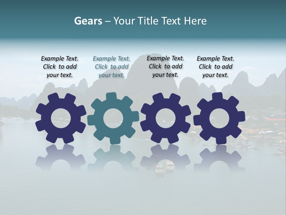 Karst Vacation Pinyin PowerPoint Template