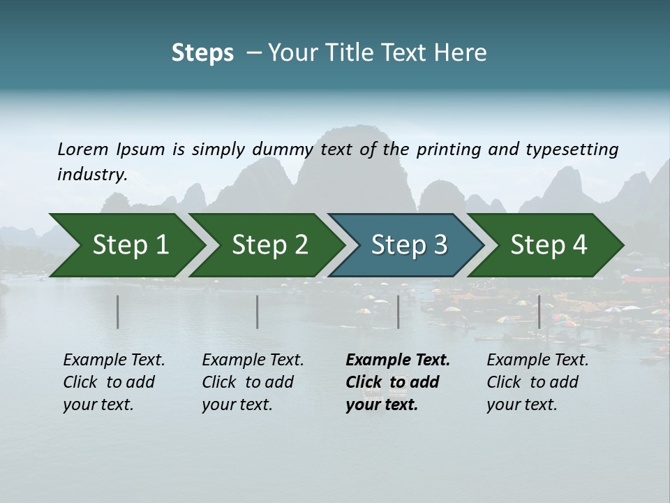 Karst Vacation Pinyin PowerPoint Template