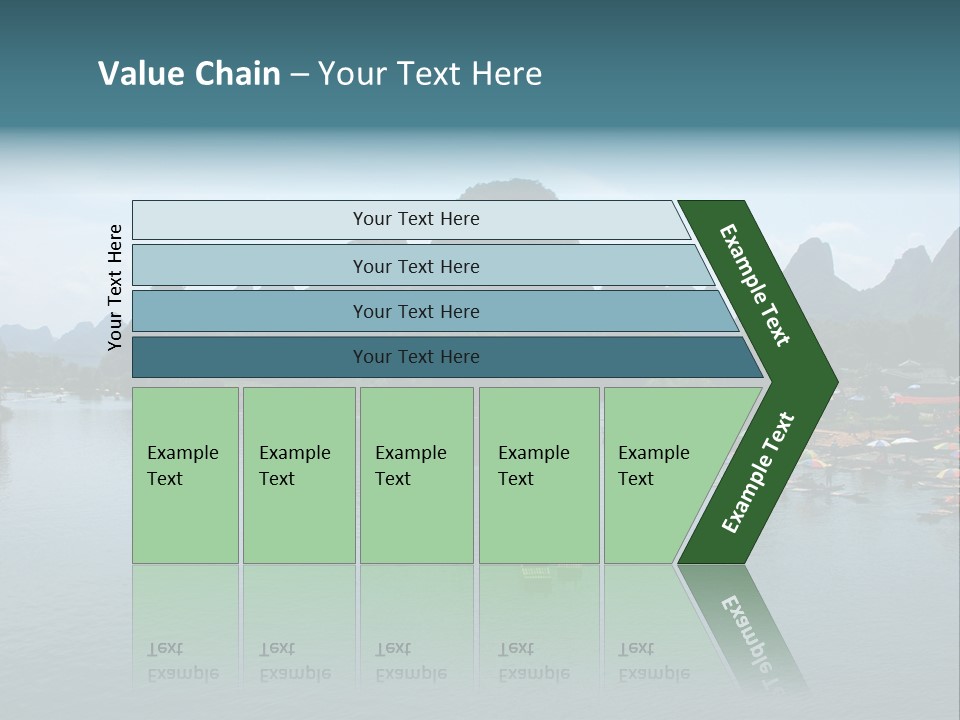 Karst Vacation Pinyin PowerPoint Template