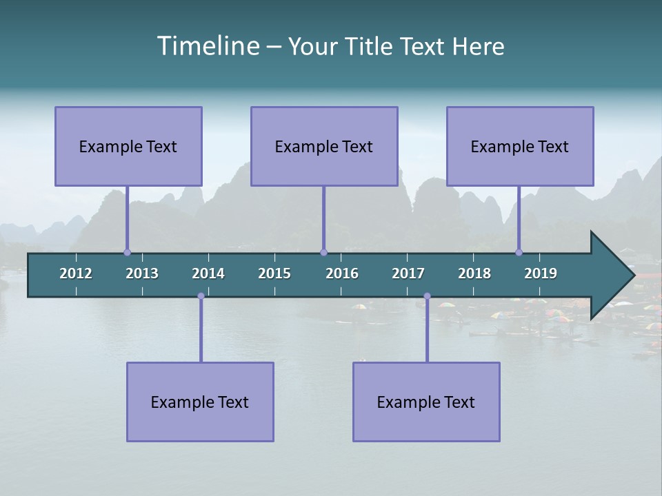 Karst Vacation Pinyin PowerPoint Template
