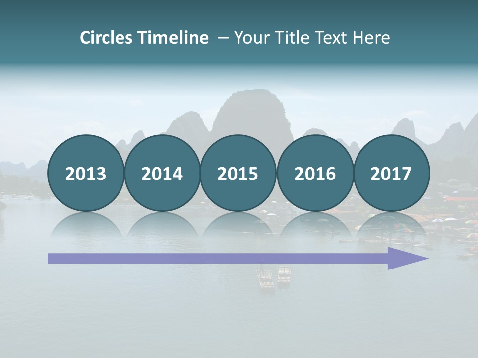 Karst Vacation Pinyin PowerPoint Template