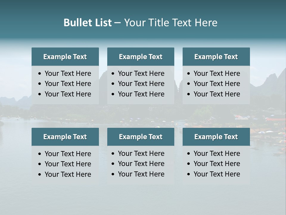 Karst Vacation Pinyin PowerPoint Template