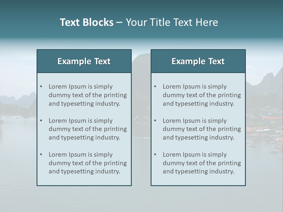 Karst Vacation Pinyin PowerPoint Template