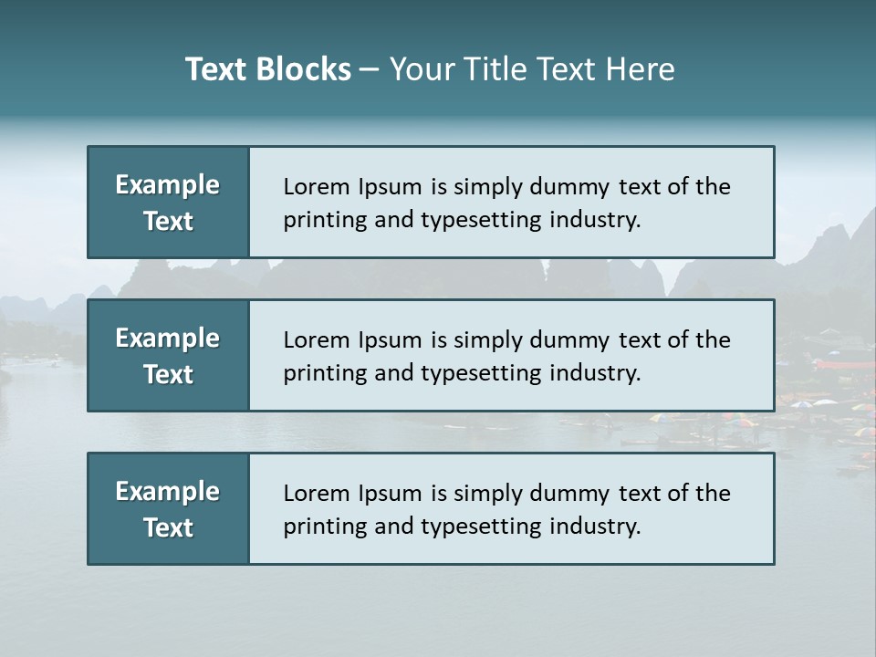 Karst Vacation Pinyin PowerPoint Template