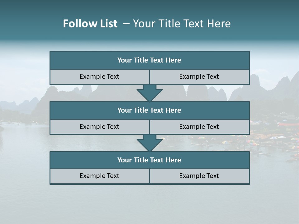 Karst Vacation Pinyin PowerPoint Template
