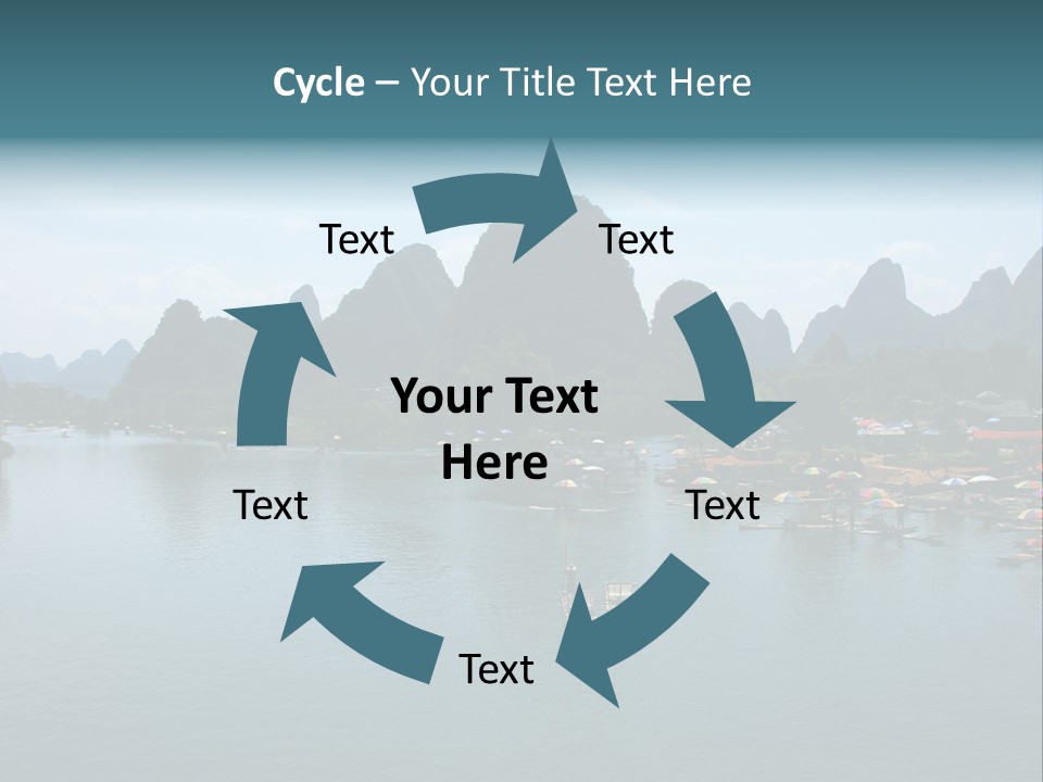 Karst Vacation Pinyin PowerPoint Template