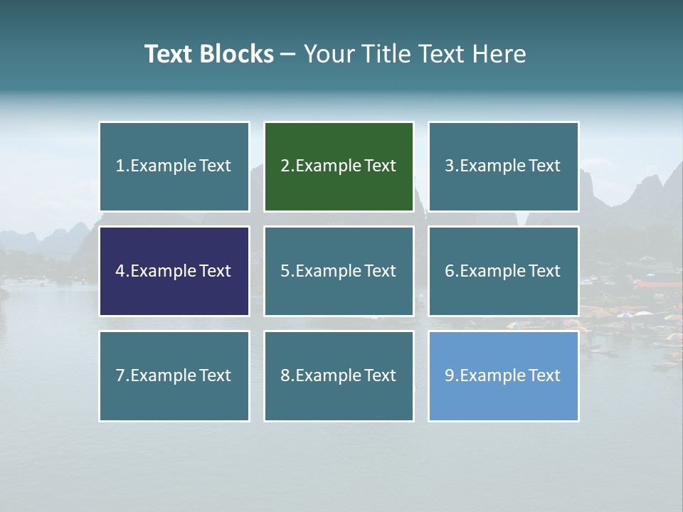 Karst Vacation Pinyin PowerPoint Template