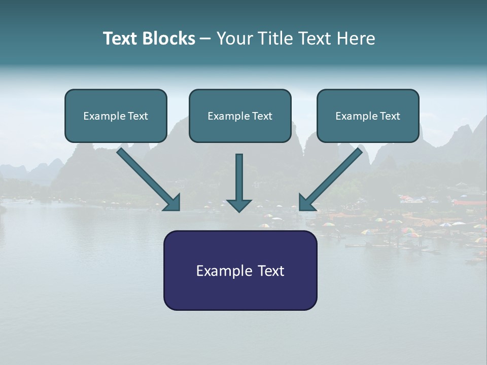 Karst Vacation Pinyin PowerPoint Template