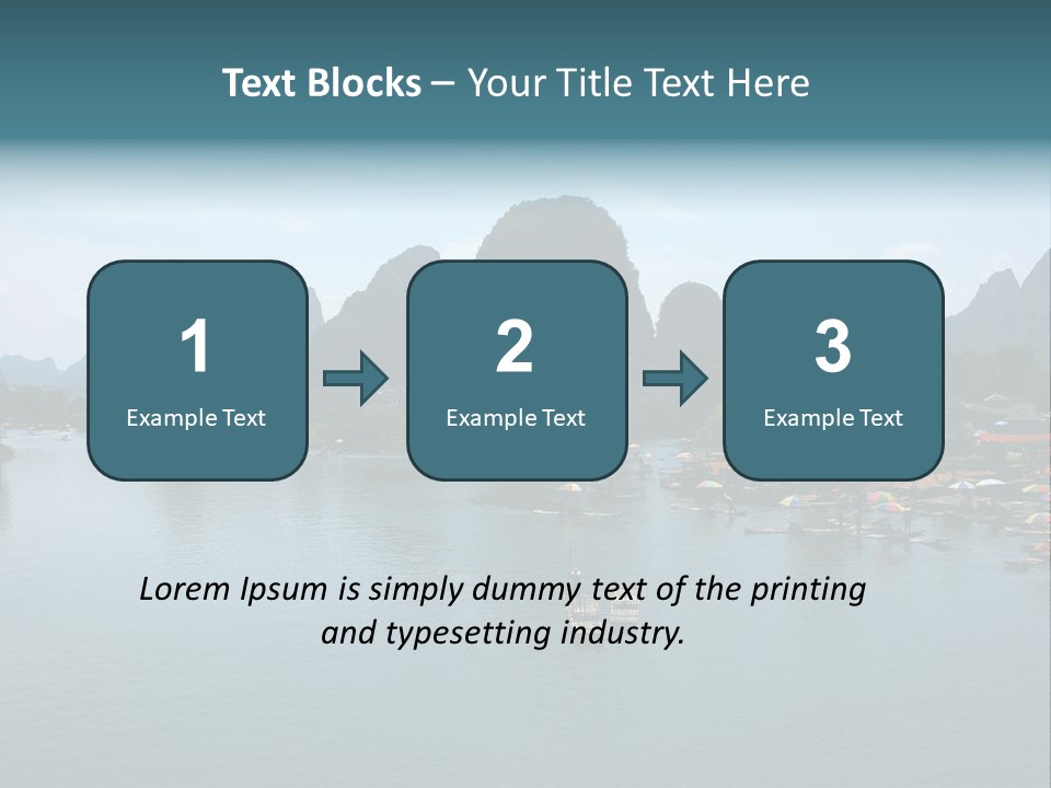 Karst Vacation Pinyin PowerPoint Template