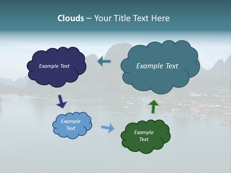 Karst Vacation Pinyin PowerPoint Template