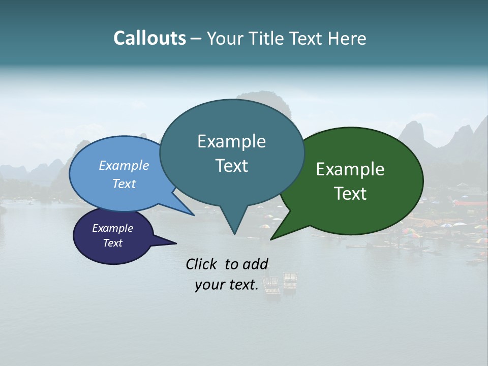 Karst Vacation Pinyin PowerPoint Template