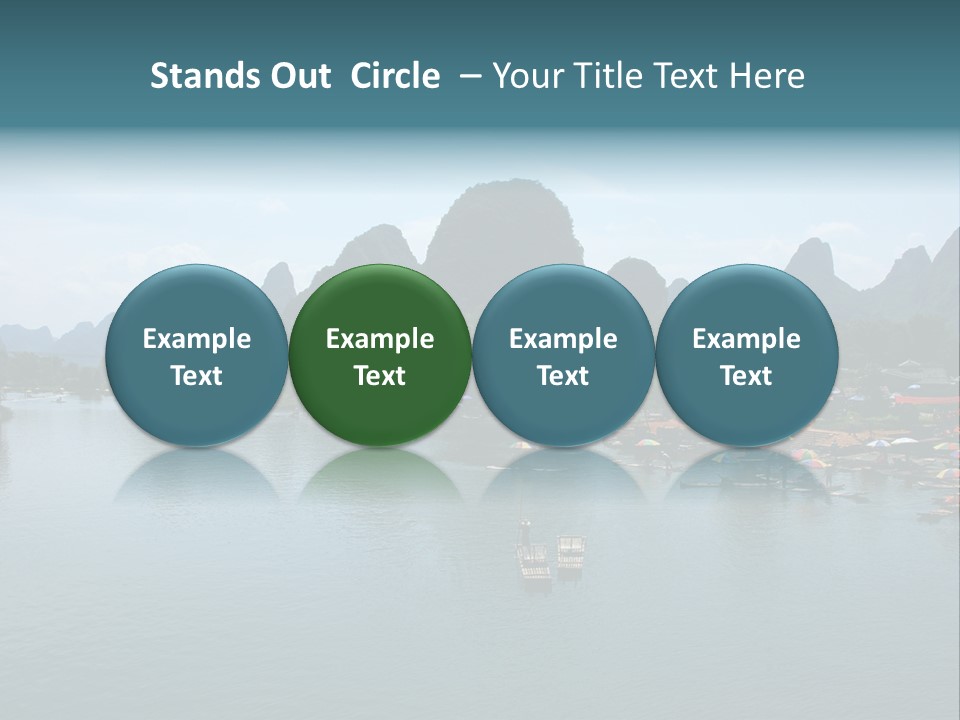 Karst Vacation Pinyin PowerPoint Template