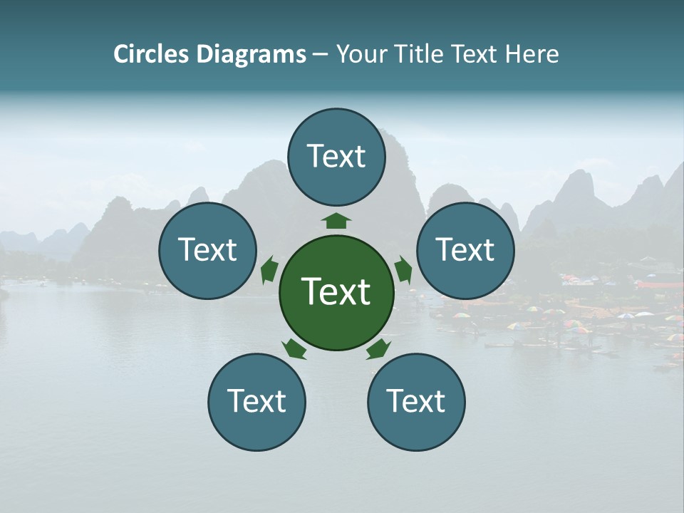 Karst Vacation Pinyin PowerPoint Template