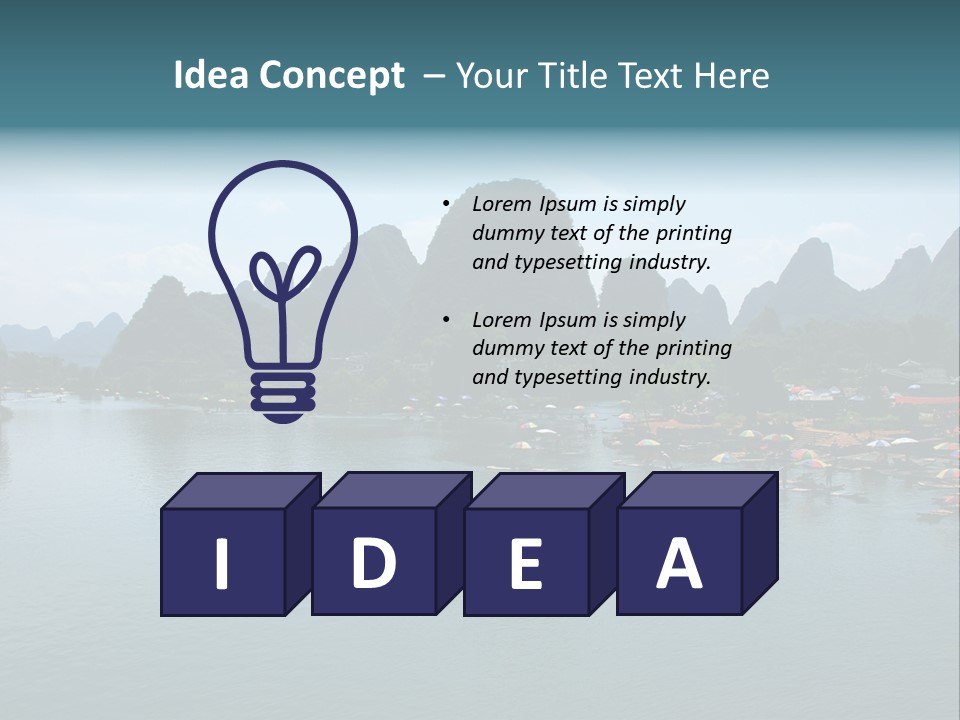 Karst Vacation Pinyin PowerPoint Template