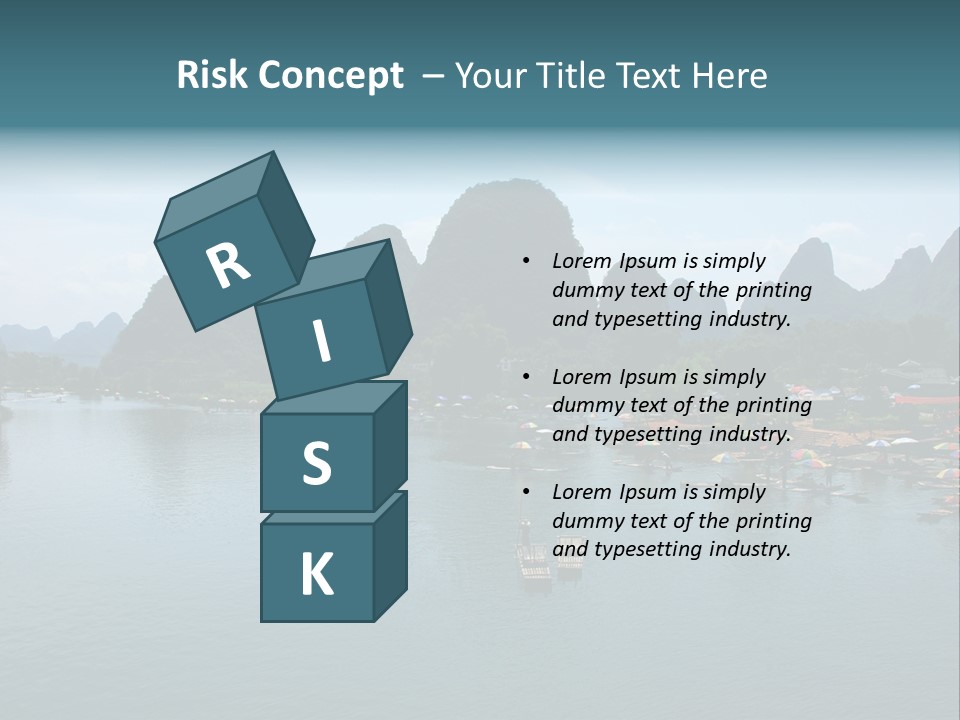 Karst Vacation Pinyin PowerPoint Template