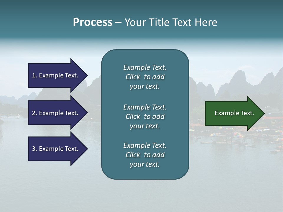Karst Vacation Pinyin PowerPoint Template