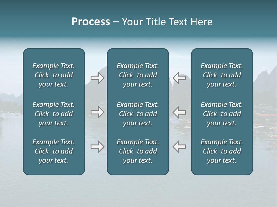 Karst Vacation Pinyin PowerPoint Template