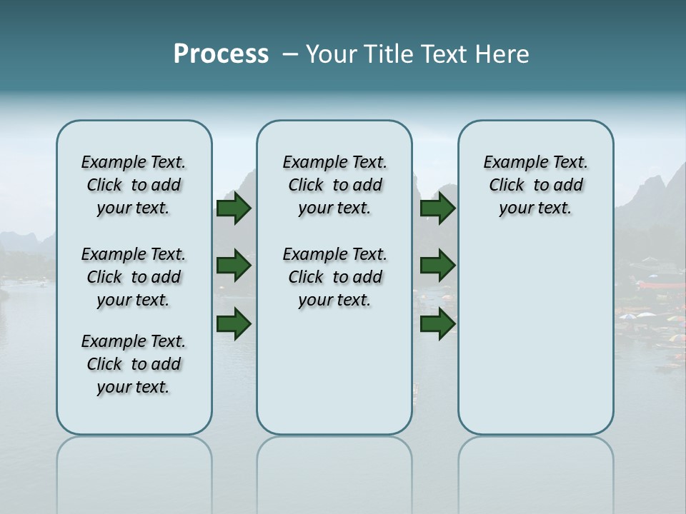 Karst Vacation Pinyin PowerPoint Template
