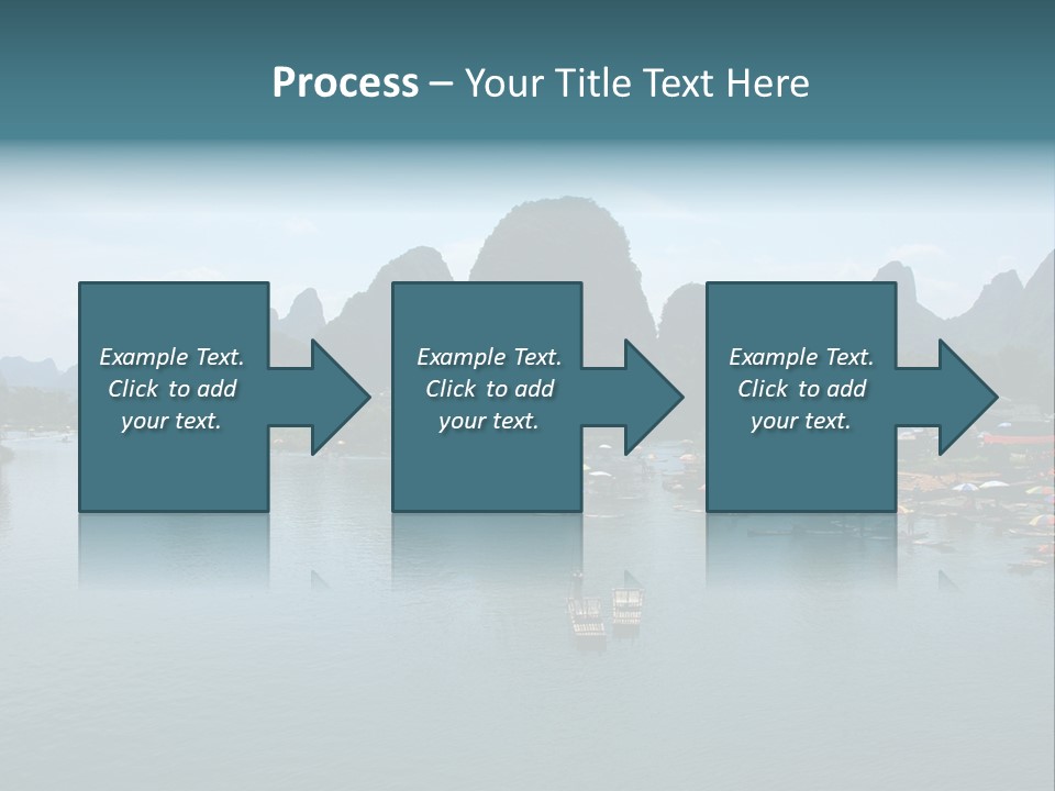 Karst Vacation Pinyin PowerPoint Template
