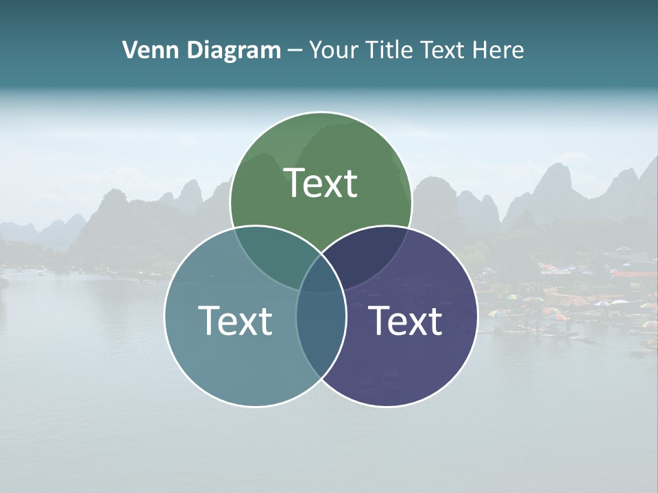 Karst Vacation Pinyin PowerPoint Template