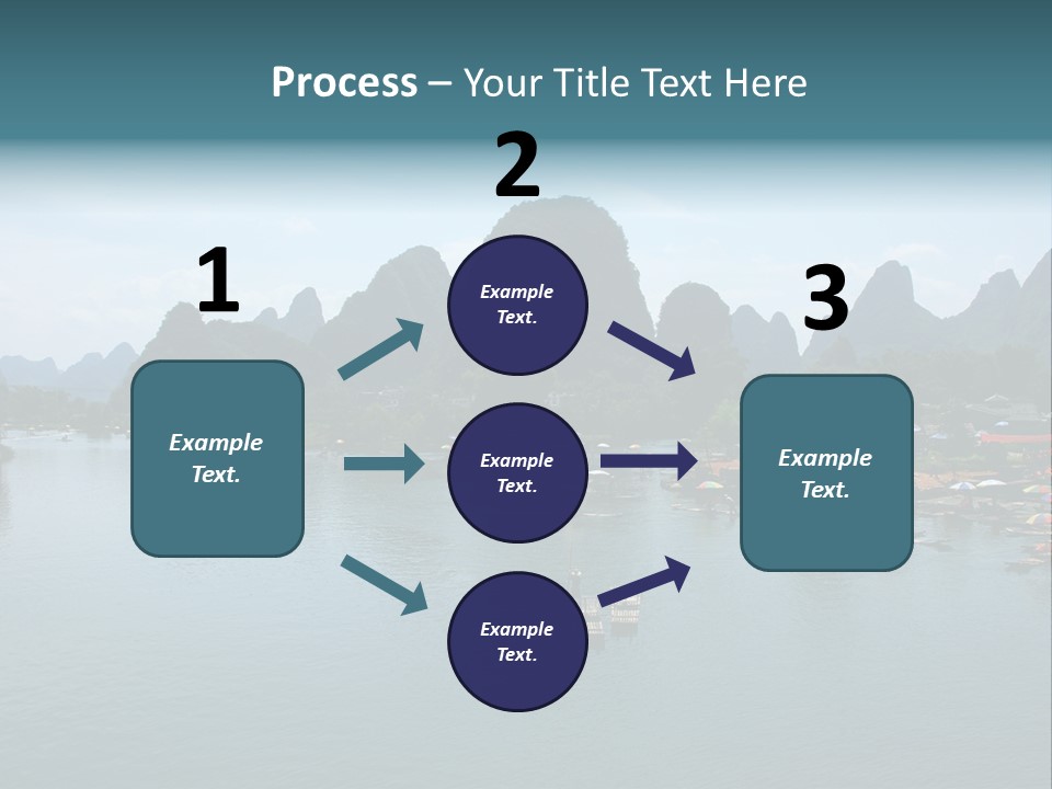 Karst Vacation Pinyin PowerPoint Template