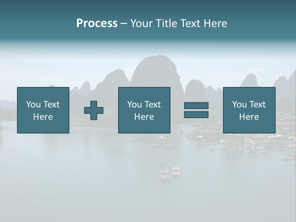Karst Vacation Pinyin PowerPoint Template